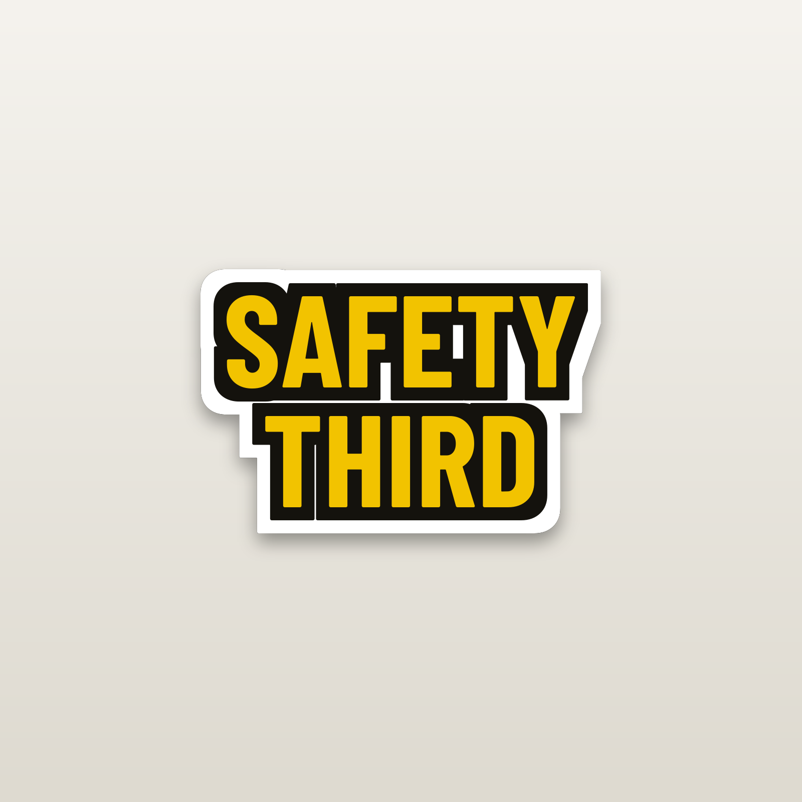 Safety Third Hard Hat Decal - hard hat decal