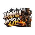 Linemen Keep The World Lit - hard hat decal
