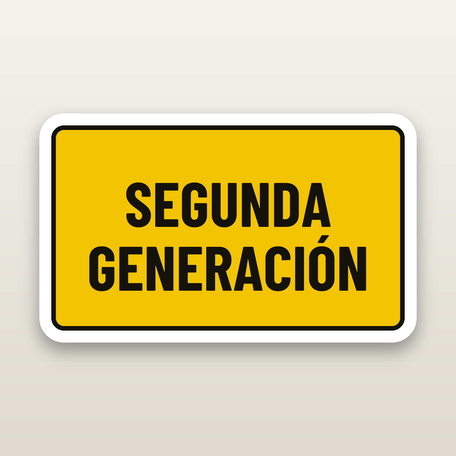 Segunda Generacion Decal - hard hat decal