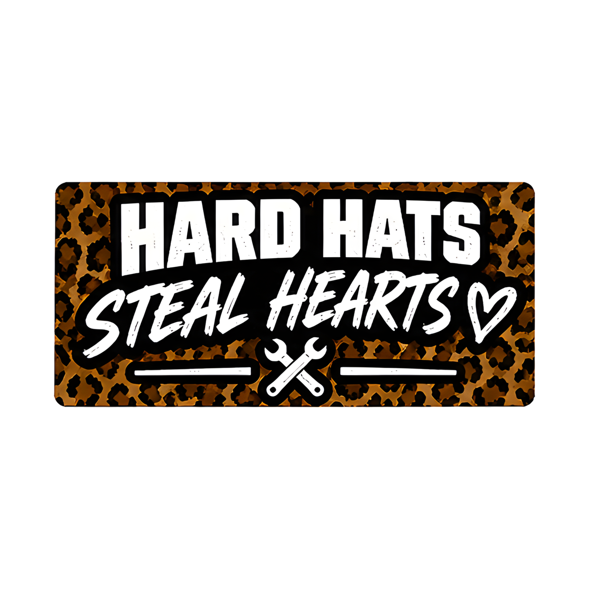 Hard Hats Steal Hearts Decal - hard hat decal