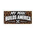 My Man Builds America Decal - hard hat decal