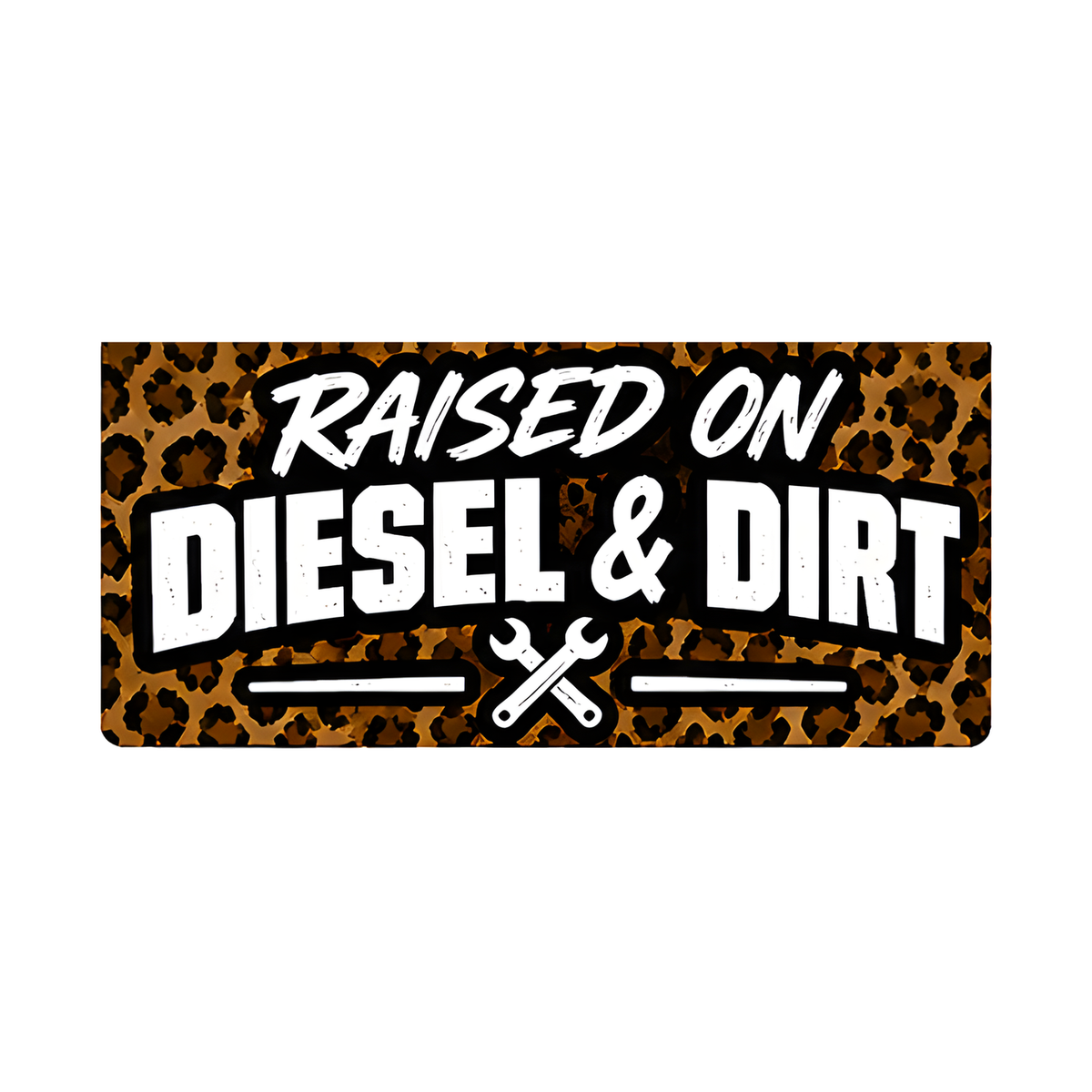 Raised On Diesel And Dirt Decal - hard hat decal