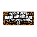 Behind Every Hard Working Man - hard hat decal