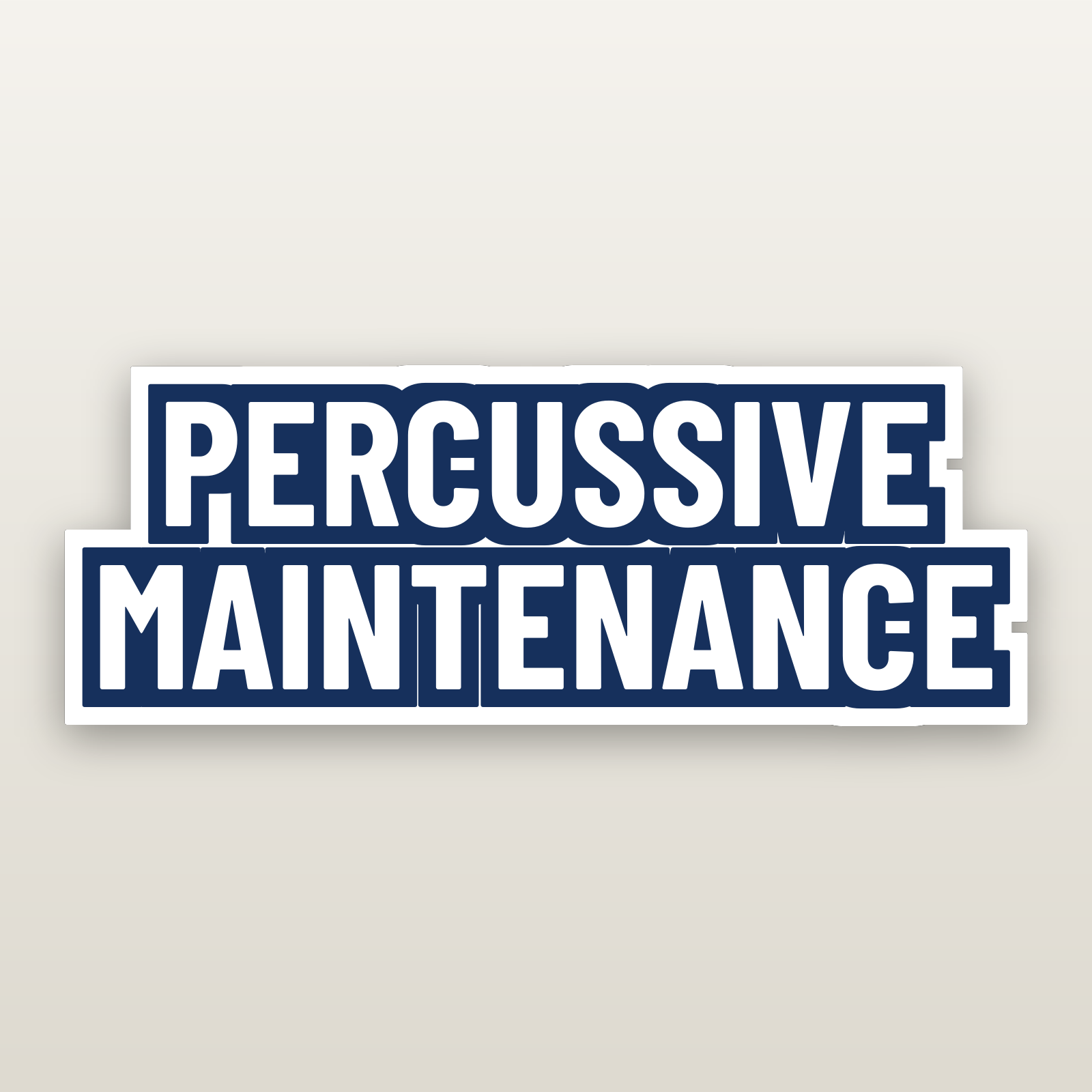 Percussive Maintenance Decal - hard hat decal