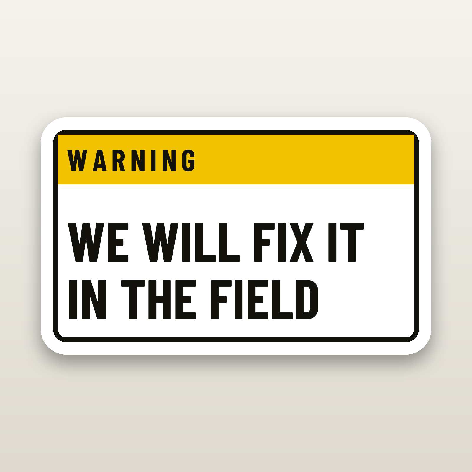 Fix It In The Field Decal - hard hat decal