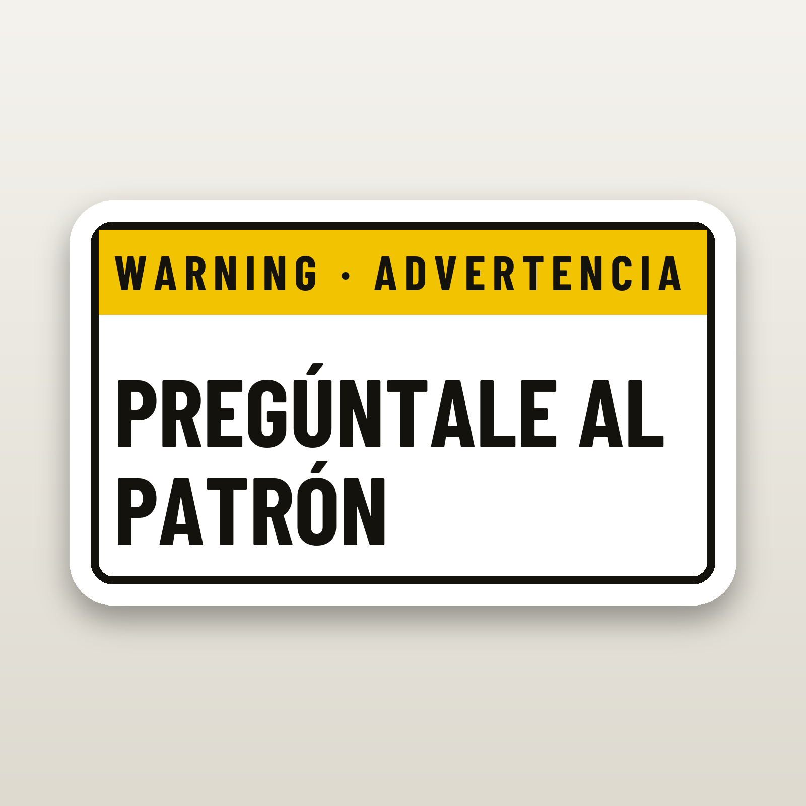Preguntale Al Patron Decal - hard hat decal