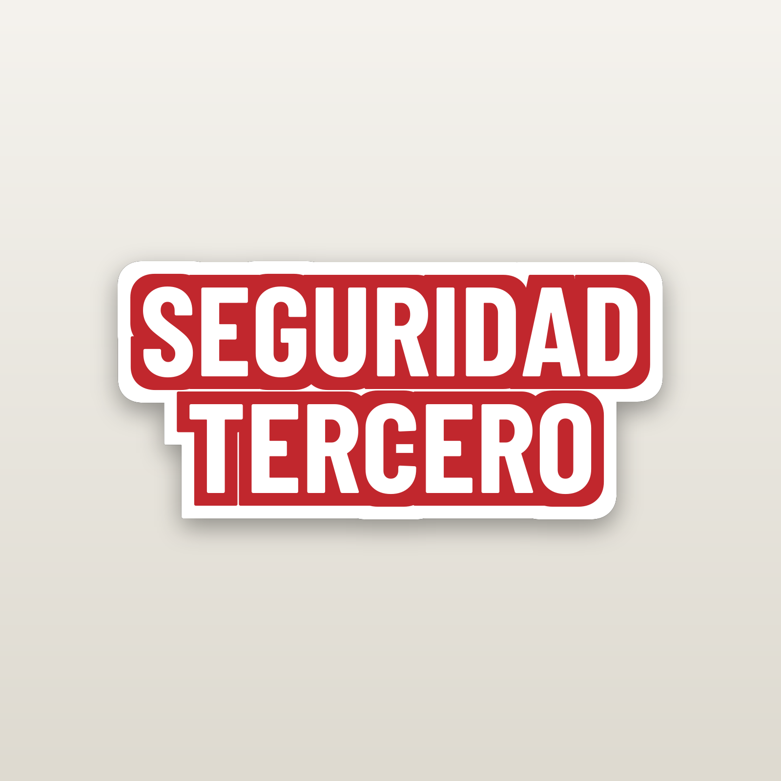 Seguridad Tercero Decal - hard hat decal