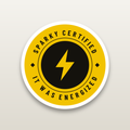 Sparky Certified Decal - hard hat decal