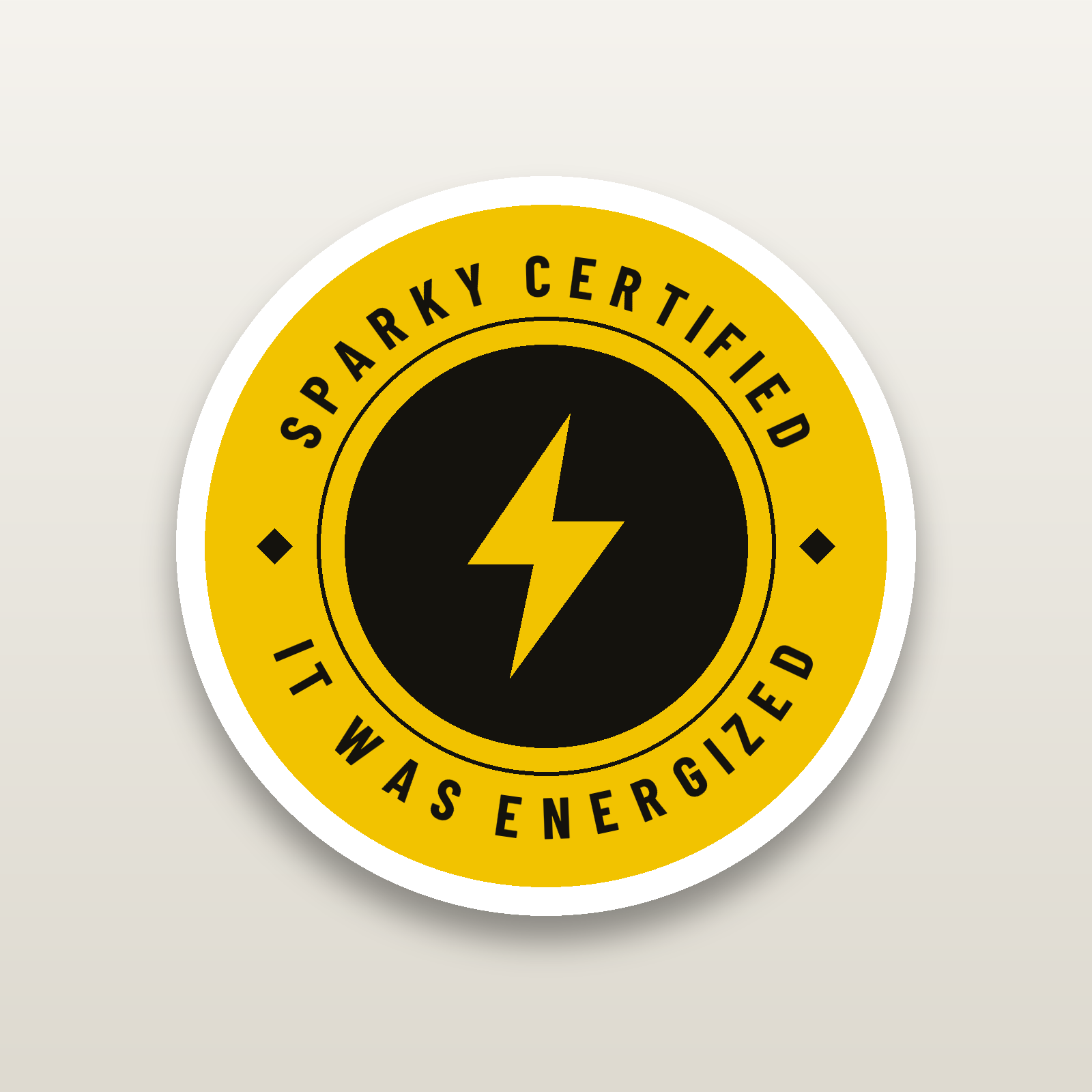 Sparky Certified Decal - hard hat decal
