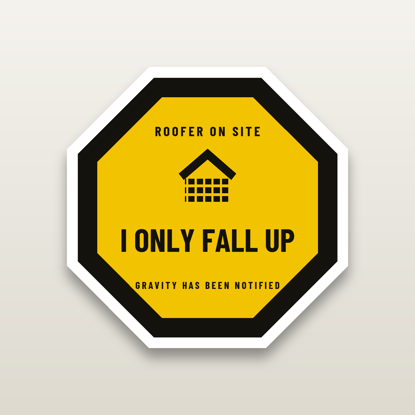 I Only Fall Up Decal - hard hat decal