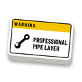 Professional Pipe Layer Decal - hard hat decal