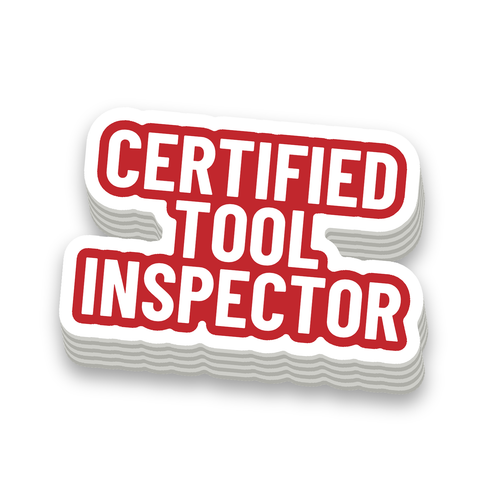 Certified Tool Inspector Decal - hard hat decal
