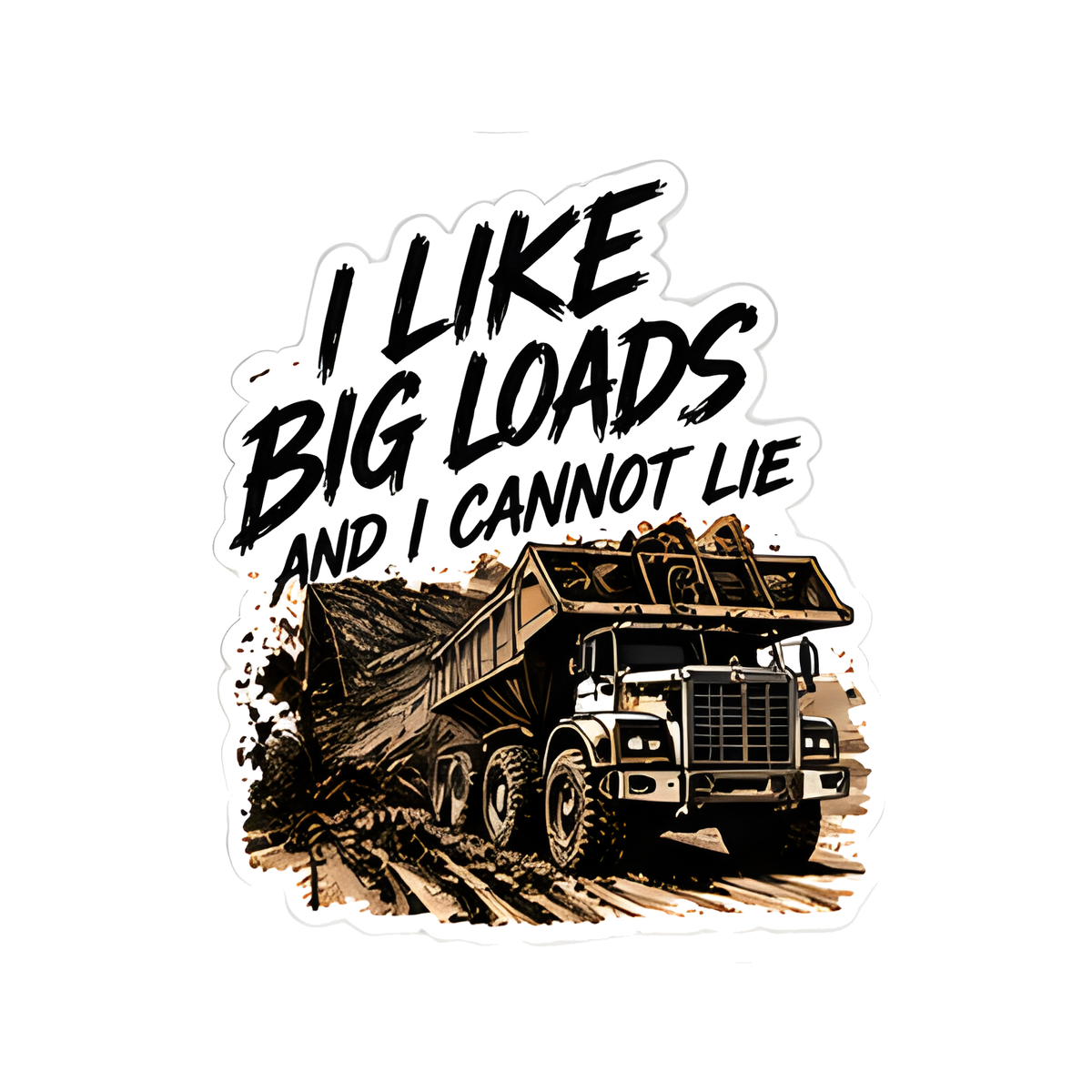 I Like Big Loads Decal - hard hat decal