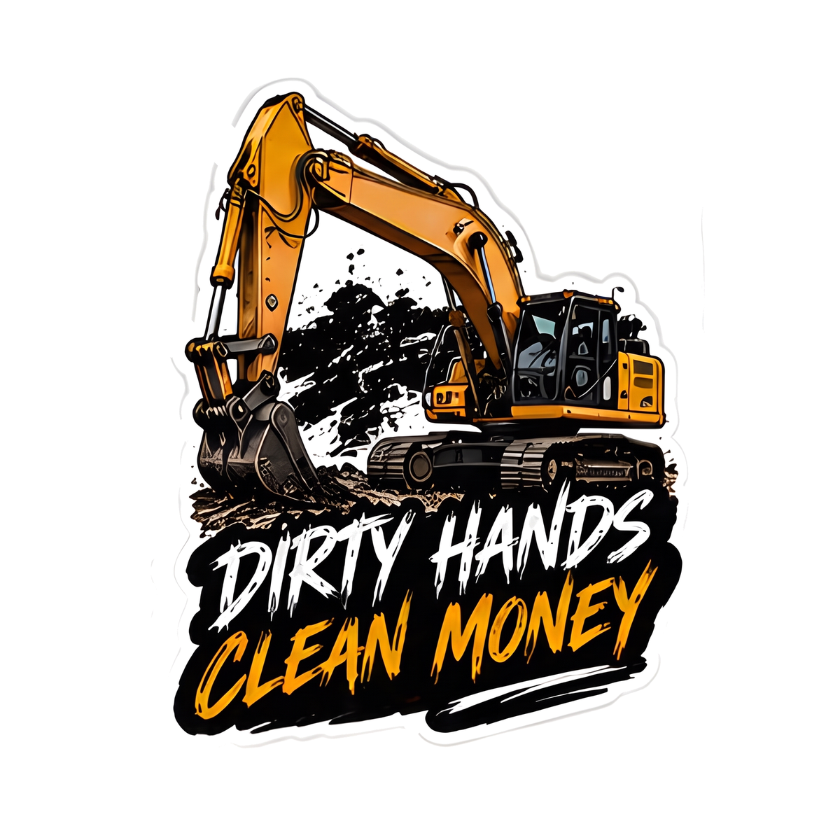 Dirty Hands Clean Money Decal - hard hat decal