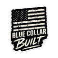 Blue Collar Built Decal - hard hat decal