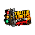 Traffic Lights Keep Cities Moving - hard hat decal