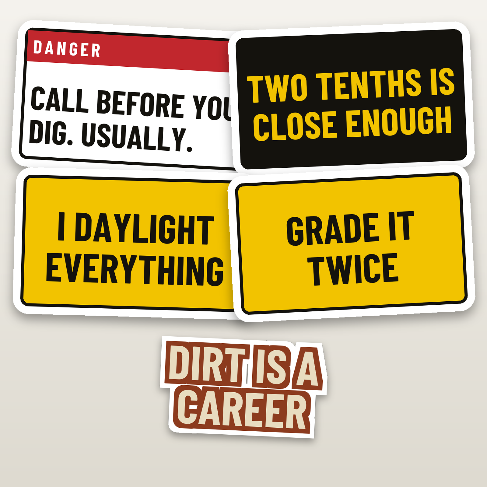 Dirt Crew Trade Pack - hard hat decal
