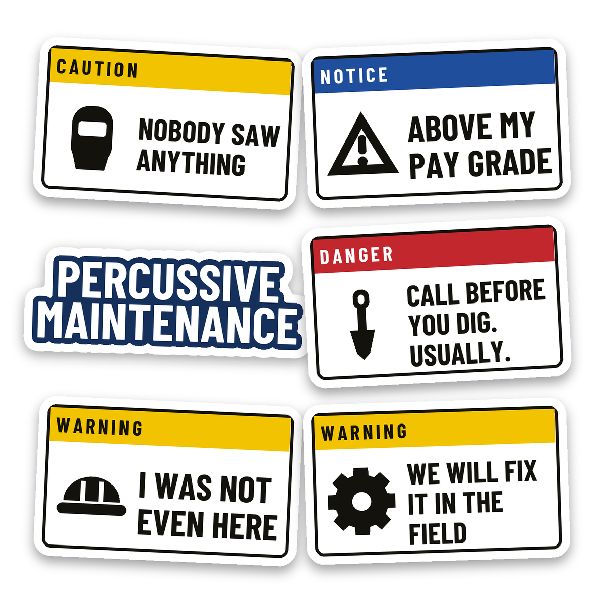 Jobsite Kit 6 Decal Pack - hard hat decal
