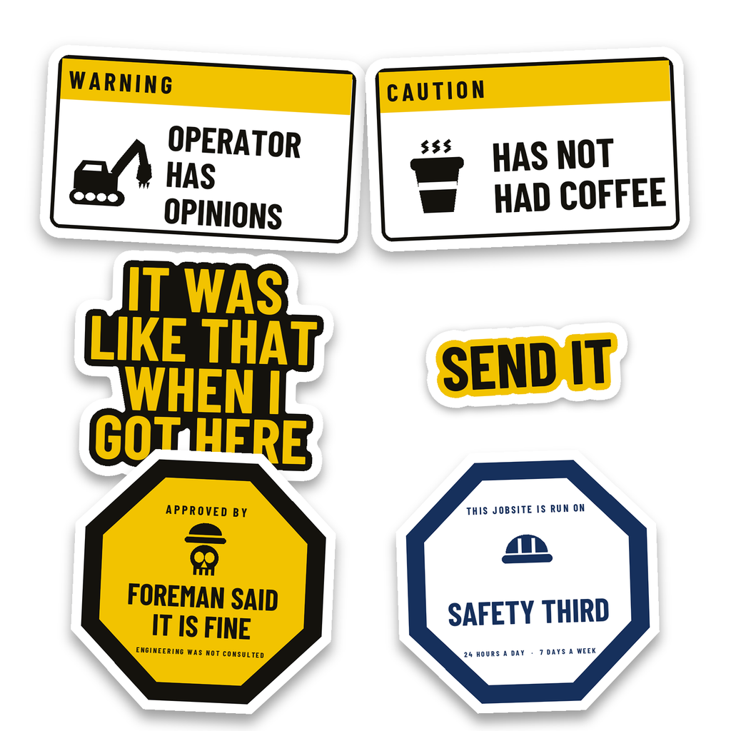 Lid Kit 6 Decal Pack - hard hat decal